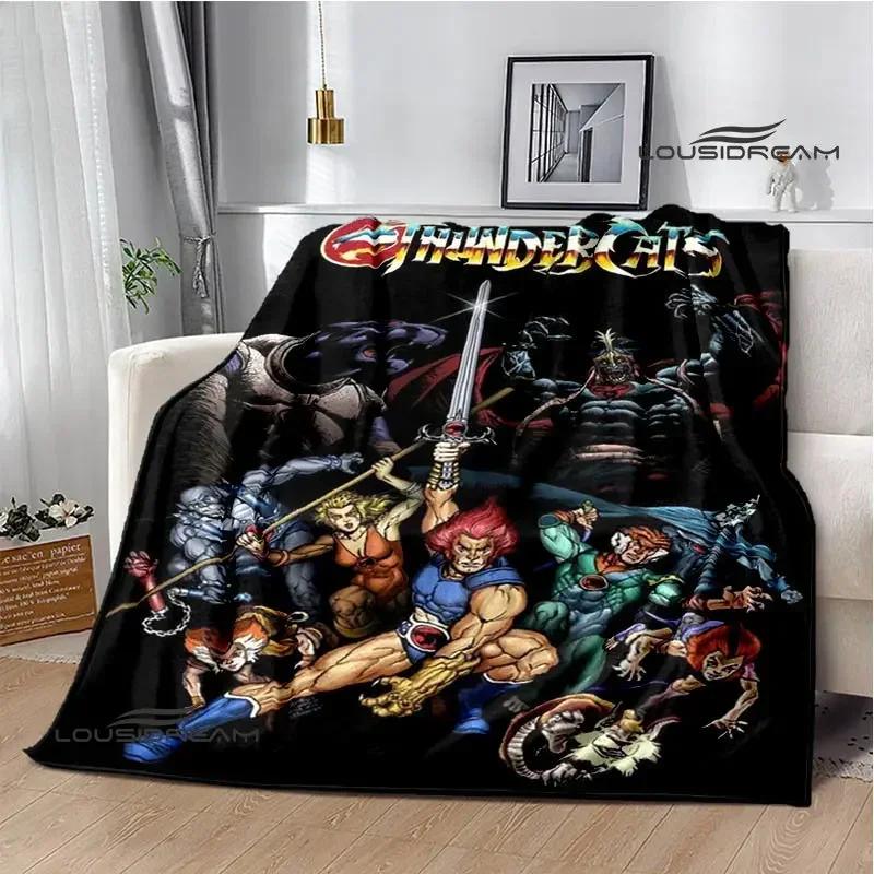 Thundercats Cartoon-Druckdecke, warme Decke für Kinder, T-Flansch-Decke, Heimreisedecke, Bettauskleidung, Geburtstagsgeschenk