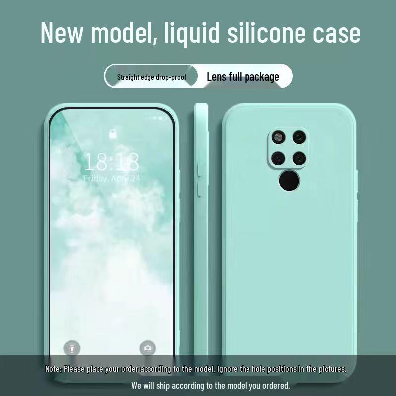 Huawei Mate20X Liquid Silicone Anti-Drop Full Coverage Case - Solid Color, Skin-Friendly, Protective