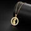 Cazador Mutter Schwangere Mama Kind Baby Runder Anhänger Halskette Edelstahl Goldfarbe Klar Zirkon Kette Schmuck Geschenk 2026