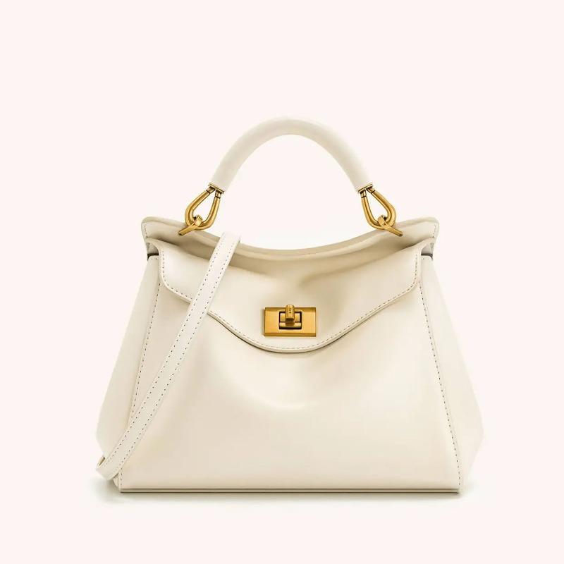 Torba z zamkiem skórzana torba na ramię listonoszka niszowy design i torebka codzienna dla dojeżdżających torba Kelly