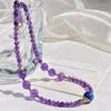 Natural Lapis Lazuli Amethyst Design Sense Necklace Collarbone Chain Sweater Chain