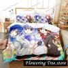 Anime Is the Order a Rabbit Bedding Set Duvet Cover Bed Set Quilt Cover Pillowcase Comforter king Queen Size Boys Adult029