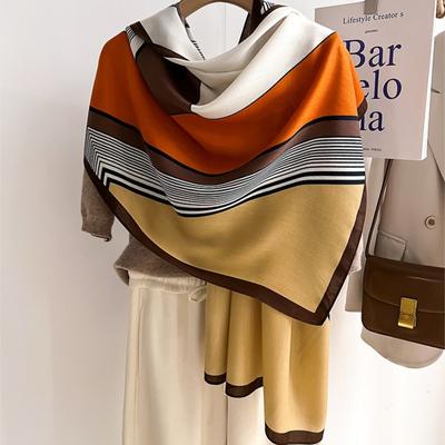 Fashion Flowers Ladies Scarf Thin Breathable Soft Cozy Shawl Spring Summer Windproof Sunscreen Travel Scarf For Women
