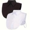 Falscher Hemdkragen Eleganter Abnehmbarer Button-Up Kragen Einheitsgröße für Lagen-Outfit Styling Modeaccessoire Ärmelloses Design