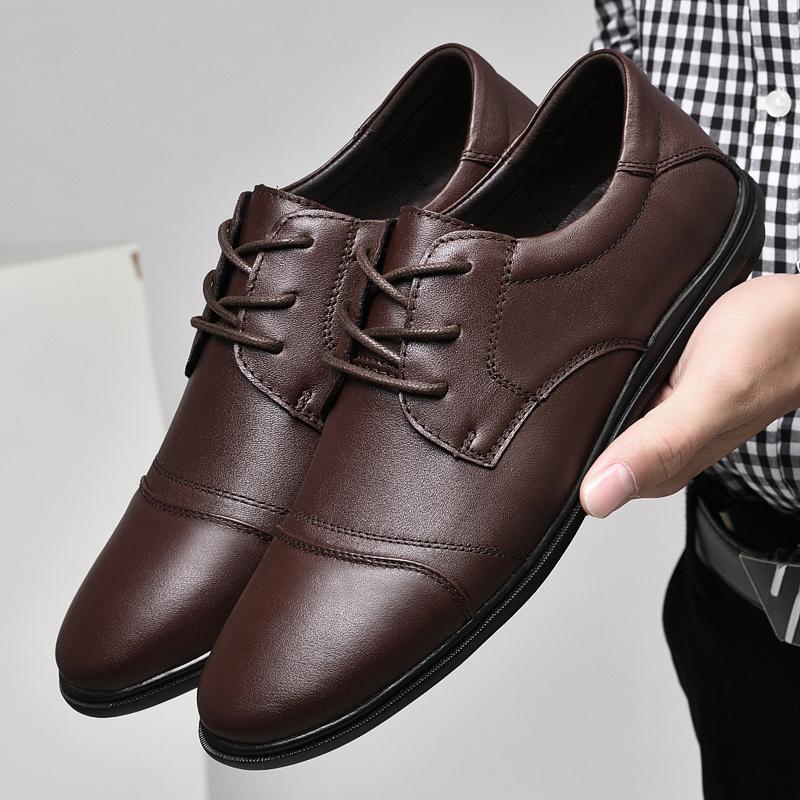 Sapatos Sociais Masculinos Couro Genuíno Formal Negócios Cadarço Minimalistas Sapatos Para Homens Luxo Sapatos Masculinos Casuais Mocassins
