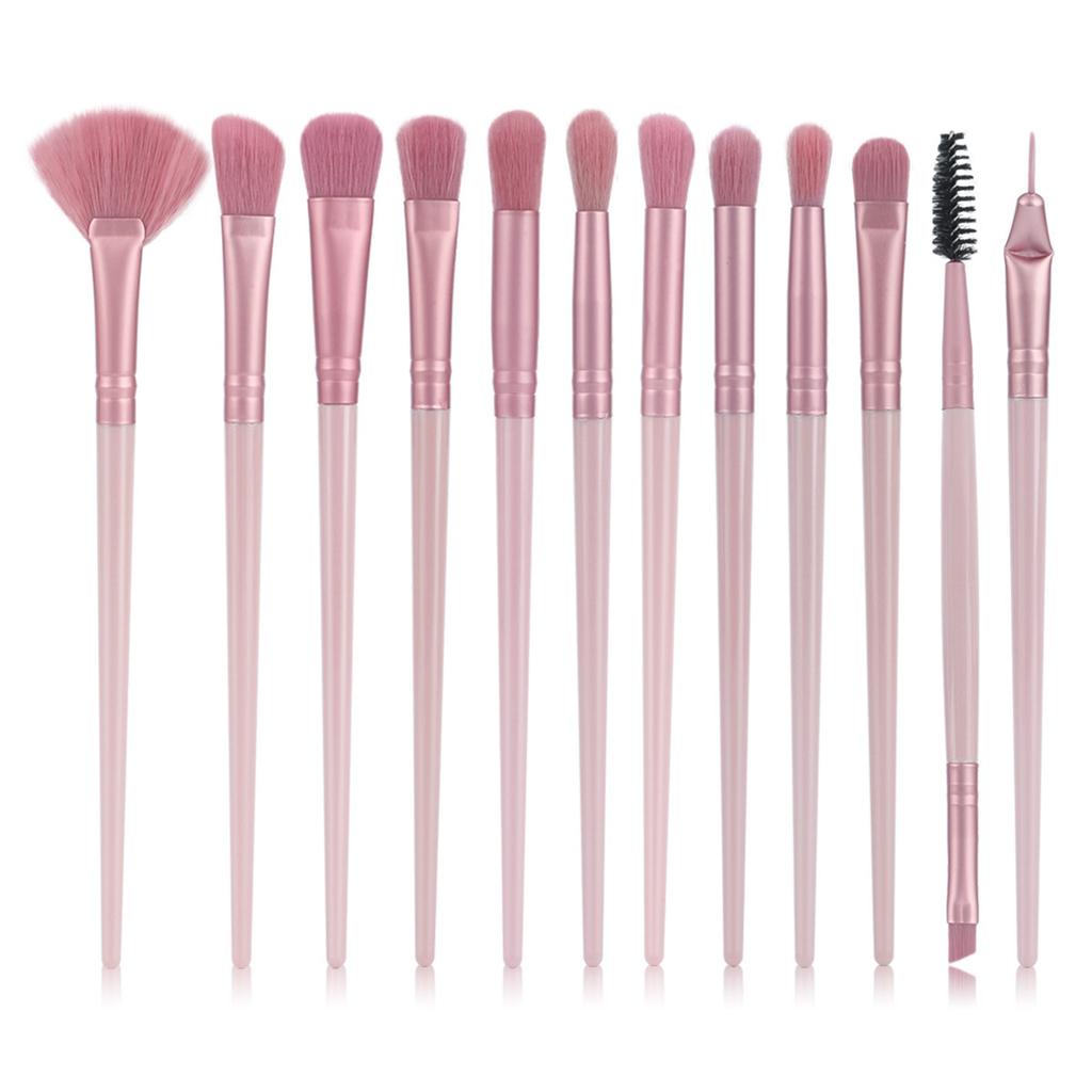 12 Makeup Brushes Eye Set, Eyeshadow Brush, Eyeliner Brush, Eyebrow Brush, Smudge Brush, Fan Brush, Makeup Tool.