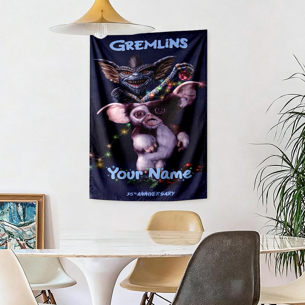 Gremlins Custom Wall Tapestry Aesthetic Wall Tapestry Non-Fading Color Ideal for Dorm Room Four Seasons Decor