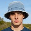 Nuovo Cappello a Secchiello in Denim Casual Unisex con Bordo Sfilacciato Cappelli da Sole in Cotone Lavato Vintage per Uomo Donna Streetwear Cappello Berretto