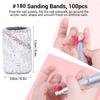400pcs 80# 120# 180# 240# Grit Nail Art Sanding Bands Nail Drill Sanding Bands  Nail Grinding