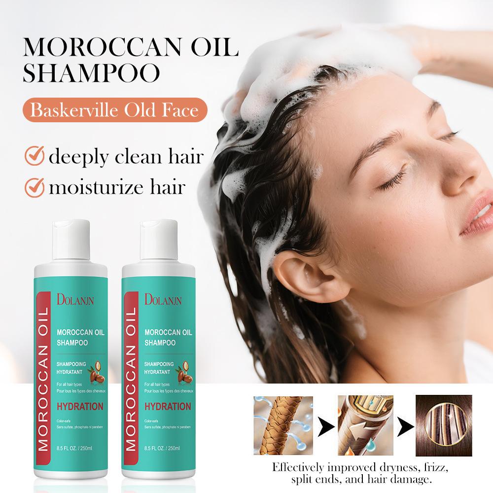 Marokkaanse Arganolie Shampoo Reinigend Haarwas Zijdezacht Haarverzorging OEM Aanpasbaar