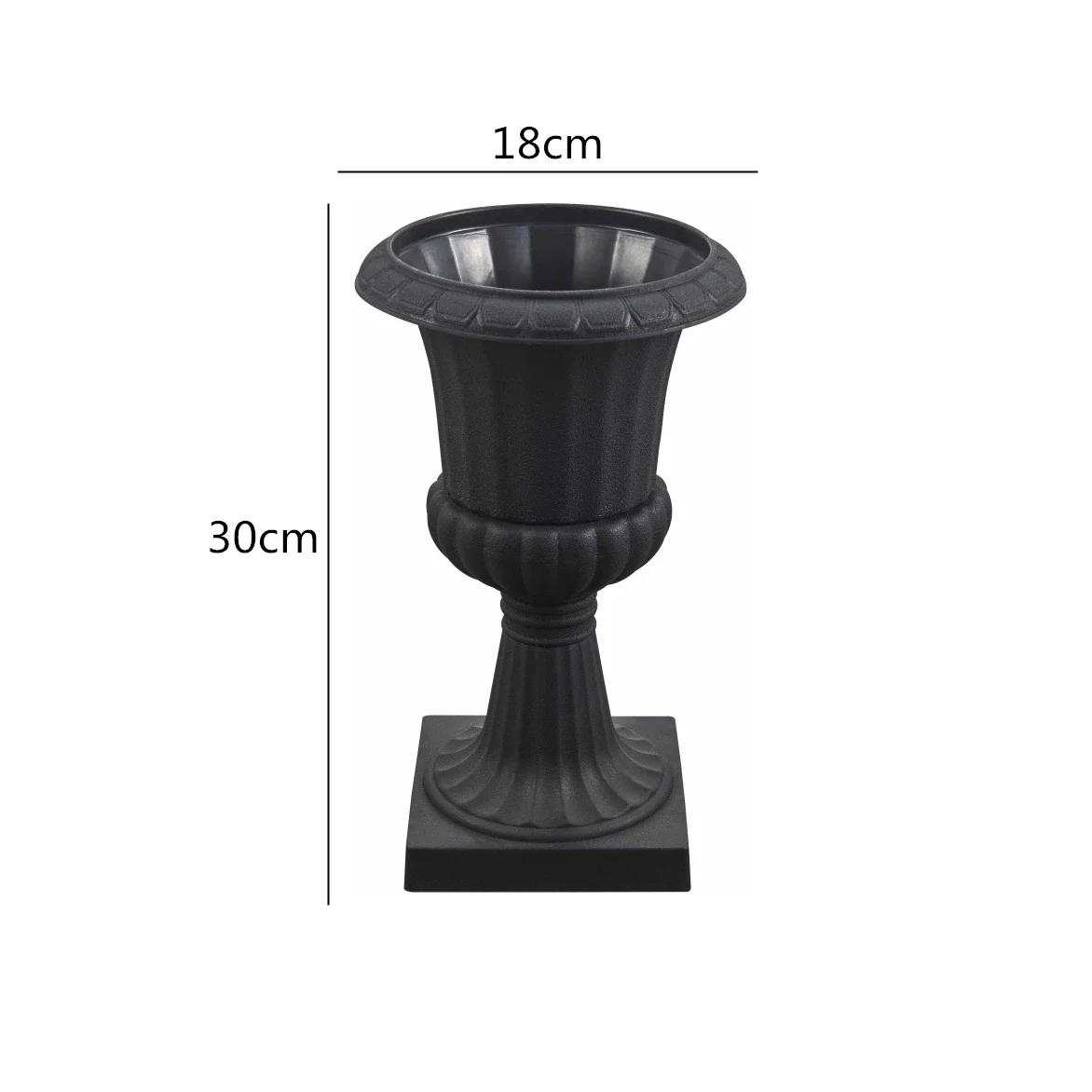

Black White Plastic Vase Wedding Stage Large Vase Decoration Home Furnishings Garden Balcony Courtyard Flower Pot Ornaments