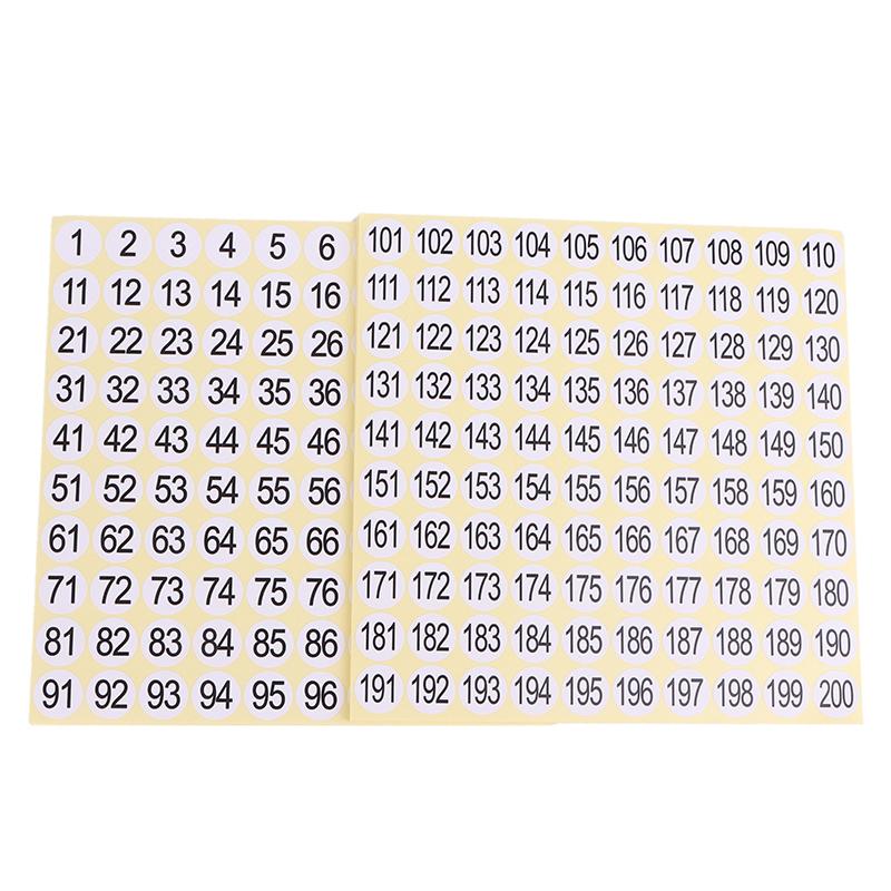 15 ark 1-200 Nagellack Nummerklistermärke Etikett Gel Nagellack Limflaska Läppstift Naglar Spets Display Märk Nummerering Manikyrverktyg