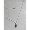 Organic Silver Necklace_ Black Tourmaline Organic Raw Stone Black Tourmaline Silver Necklace
