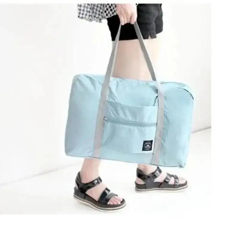 Genți de depozitare bagaje de capacitate mare, geantă tote de împachetat pentru călătorie, cumpărături, geantă mare, pliabilă, organizator tip săculeț pentru haine, nailon de înaltă calitate