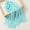 Foreign Trade Silk Scarf Cotton And Linen Headscarf Women'S Spring And Summer Solid Color Japanese And Korean Scarf Sun Protection Warm Shawl Hair