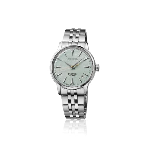 Seiko Presage Cocktail Time 34mm Automatic Watch, SRRY051, Women's, Silver
