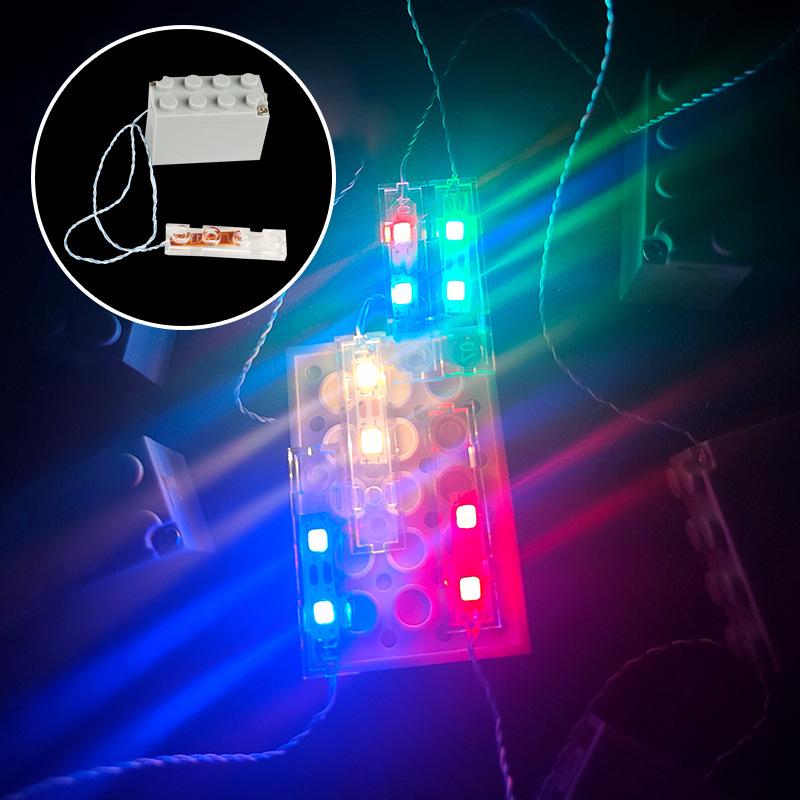 2*4 LED-Lichterkette für Bausteine - Dekorative Beleuchtungszubehör