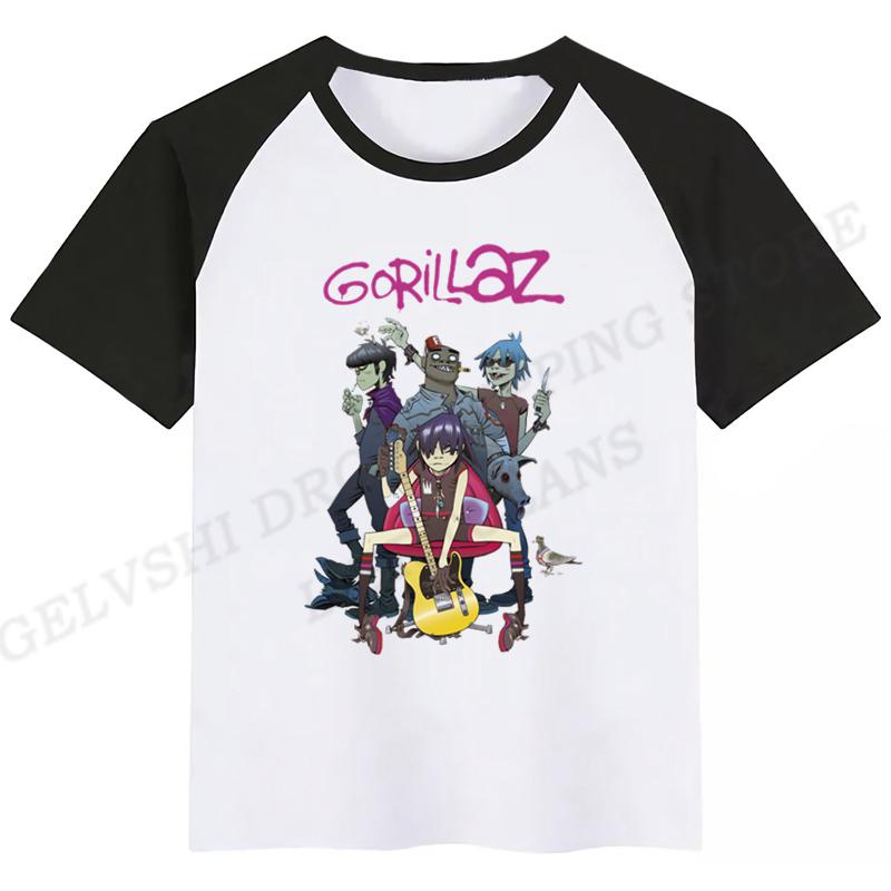 Summer Gorillaz 3D Print T-Shirts Boy Girl Fashion Streetwear T Shirt Kids Hip Hop Tops Tees Rock Band Tshirt Children Clothing