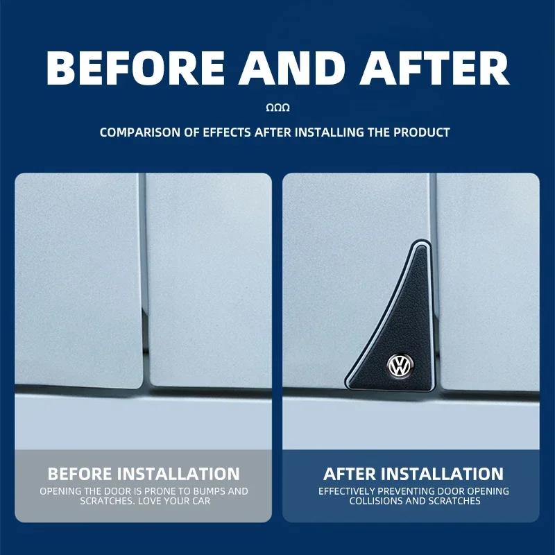 Car styling Silicone Car Door Corner Anti-collision Cover Sticker For Volkswagen Tharu R Polo T5 GTI Tiguan R-Line Scirocco Golf