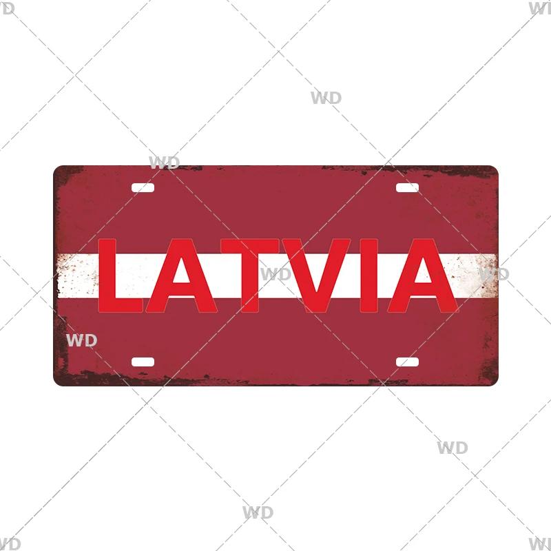 National Flag License Plate 6x12Inch Home Signs Metal Vintage Tin Sign Garage Bar Wall Signs Decor Patriots Best Gift Dustproof