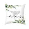 Summer Small Fresh Green Plant Print Pillowcase Peach Skin Green Leaf Home Sofa Pillowcase Bedroom Cushion