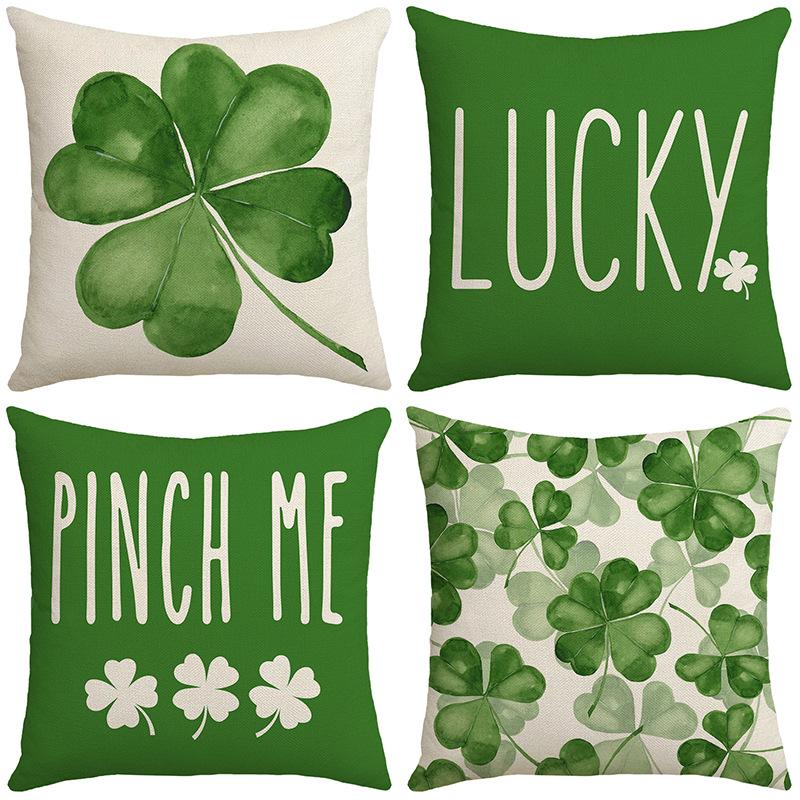 Holiday Lucky Sofa Pillow Cover Lumbar St. Patrick's Day Decorative Printed Pillow