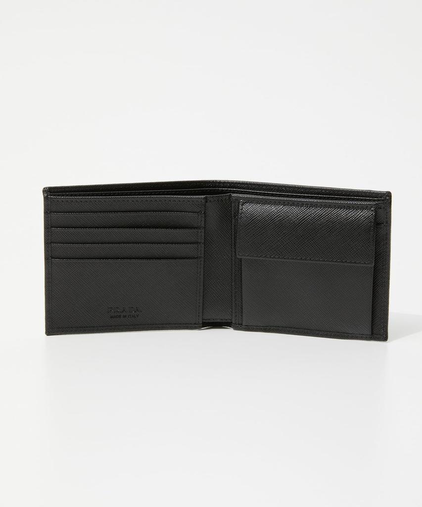 Prada Men's Re-Nylon Bi-fold Wallet, 2MO738 2DMH, NERO [Parallel Import]