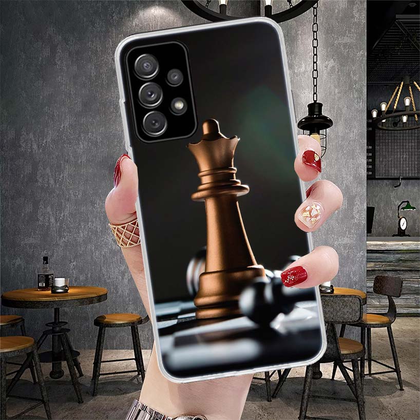 Competitive Chess Game Phone Case For Samsung Galaxy A12 A22 A32 A52 A72 A02S A51 A50S A71 A70 A31 A20S Note 20 Ultra S10 A10S G