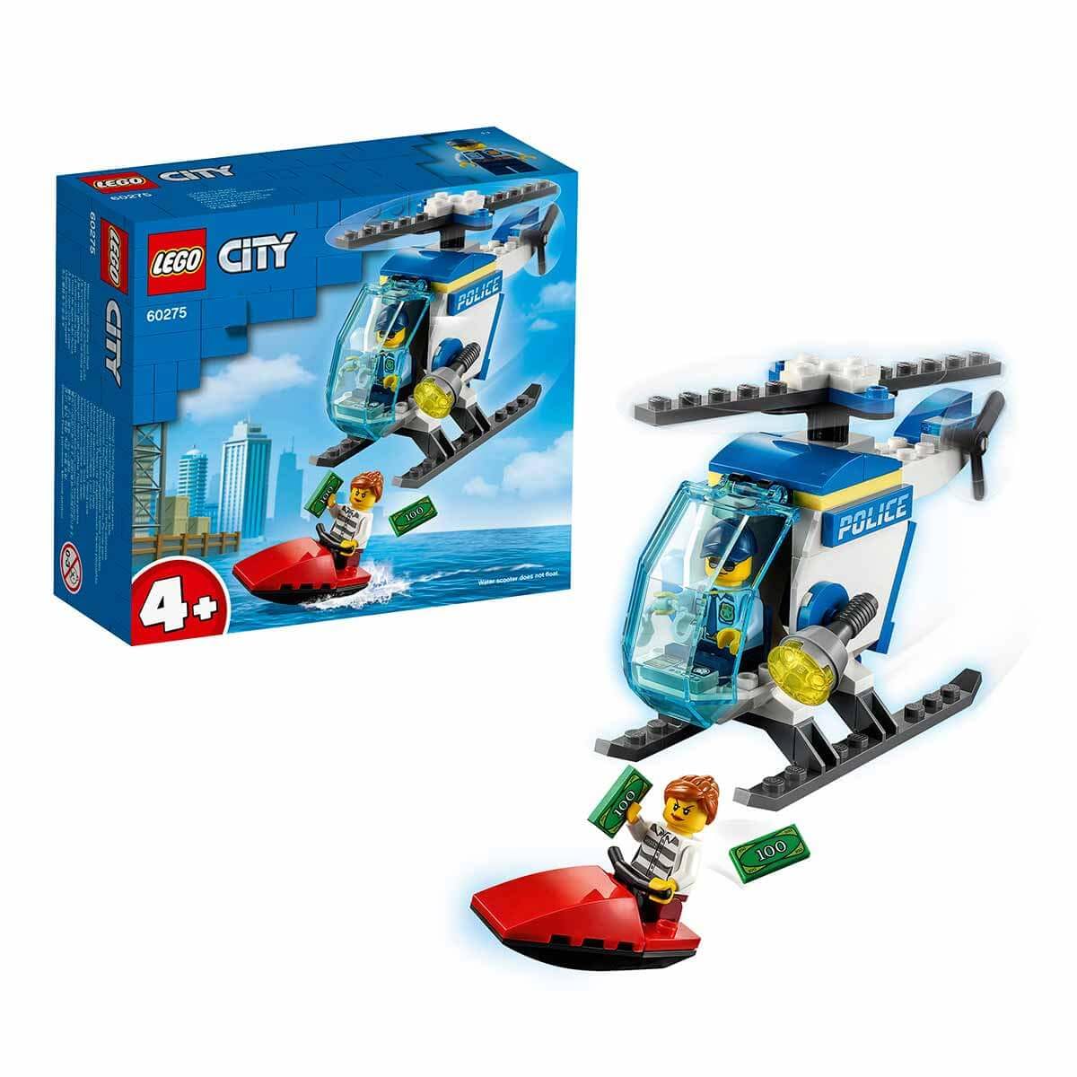 

LEGO City Полицейский вертолет 60275, Конструктор, Подарок, Полицейский вертолет, для мальчиков и девочек, от 4 лет