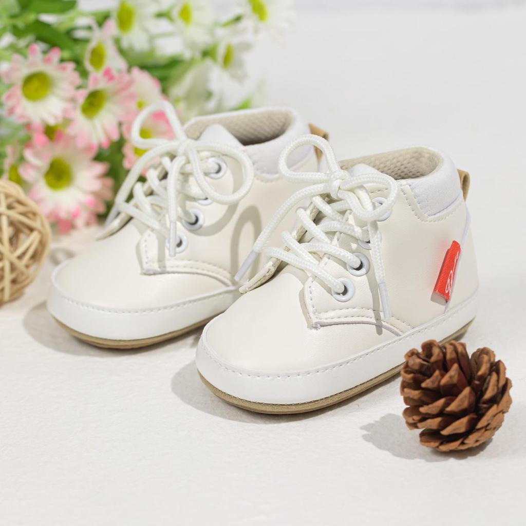 Spring 2025 Baby Solid Color Rubber Sole Walker Shoes