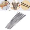 5Pairs Stainless Steel Flat Chopsticks Premium Reusable Metal Chinese Chopstick Dishwasher Reusable Kitchen Tableware Sliver