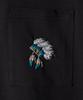 Holliseon Lawrence Short Embroidery T-Shirt - Native American Black
