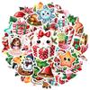 35pcs Festive Snowman Stickers Whimsical Santa Stickers Stationery Stickers For Guitar DIY Skateboard Laptop Luggage