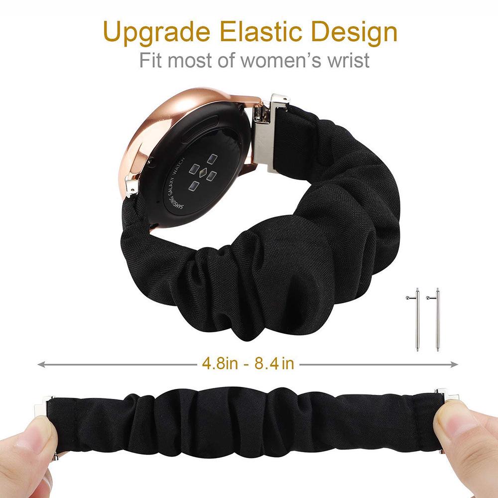 Brățară de ceas elastică tip scrunchie de 20mm/22mm pentru Samsung Galaxy Watch 4 & Huawei GT2 (42mm/46mm)