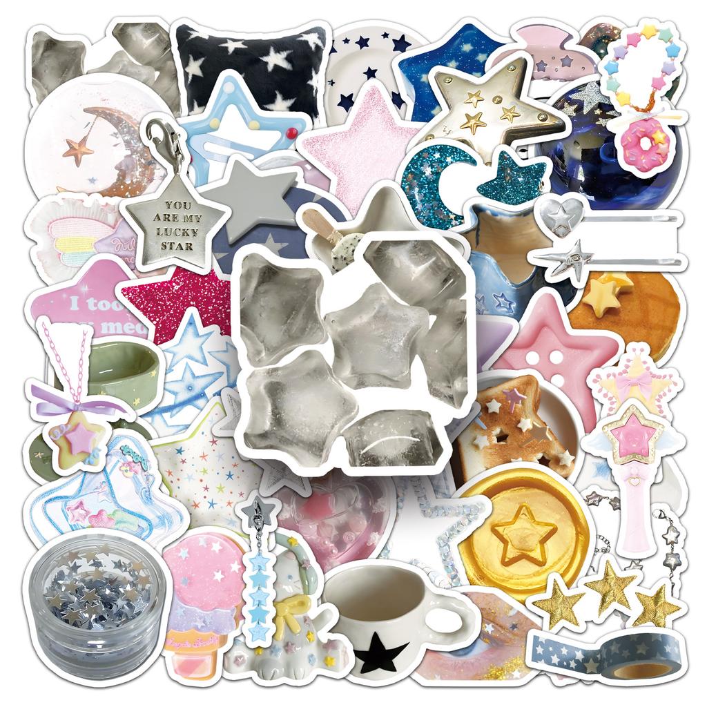 50 Stars Ins Style Graffiti Stickers Creative Korean Small Fresh Decorative Notebook Tablet DIY Stickers