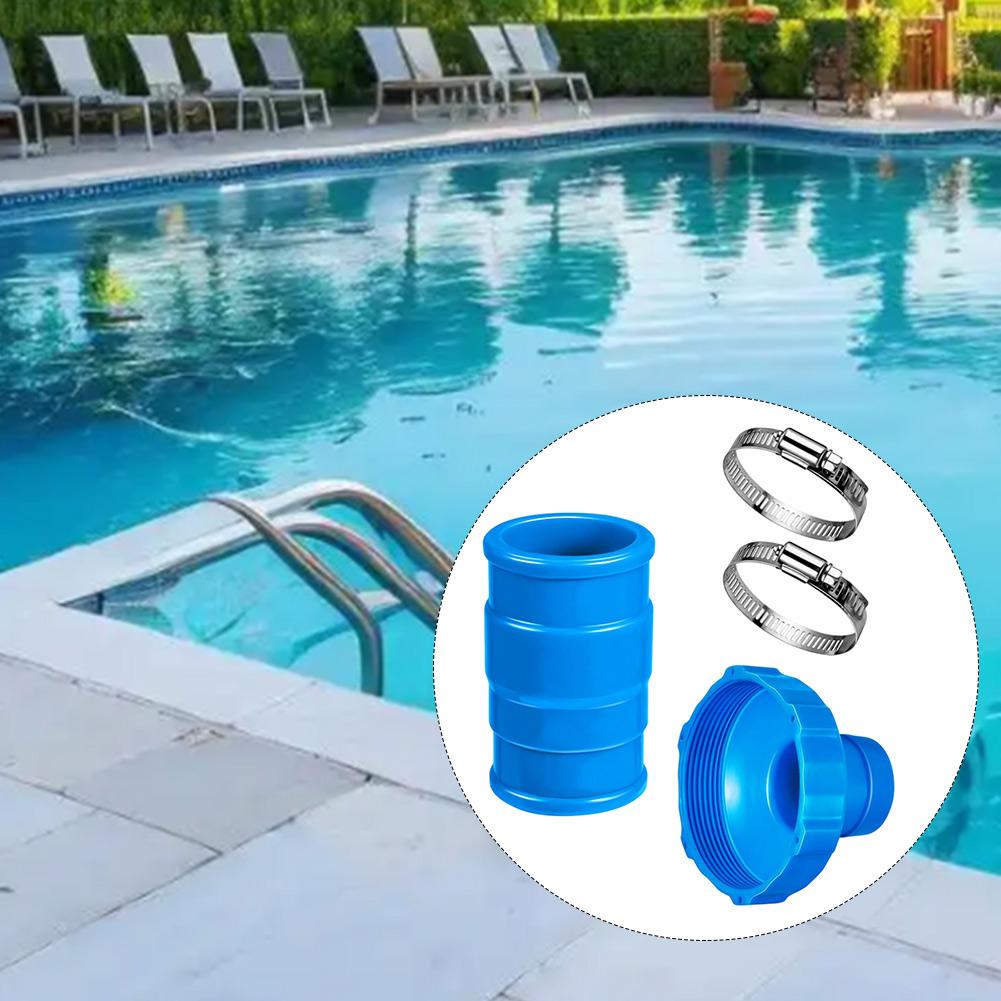 For Intex 11238 Compatible Pool Vacuum Hose Adapter Kit With 2 Clamps Equipped With A 1.25 Inch X 1.5 Inch Connector