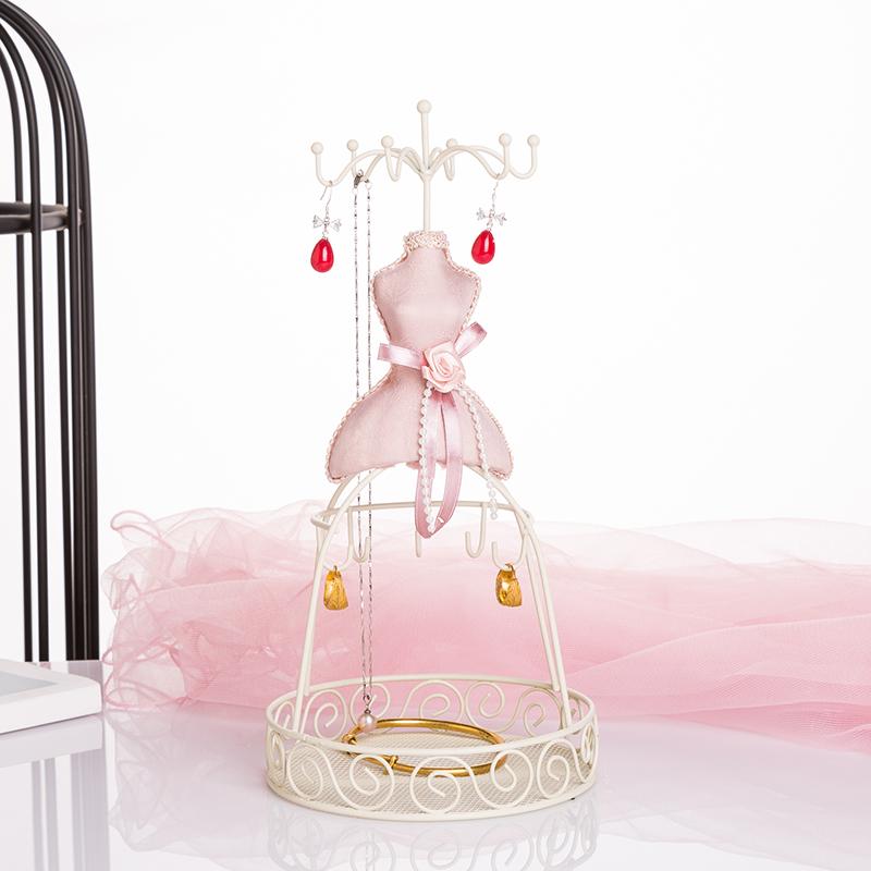 Elegant European Style Jewelry Display Stand Creative Ornament Necklace Earring Ring Holder Birthday Gift for Her