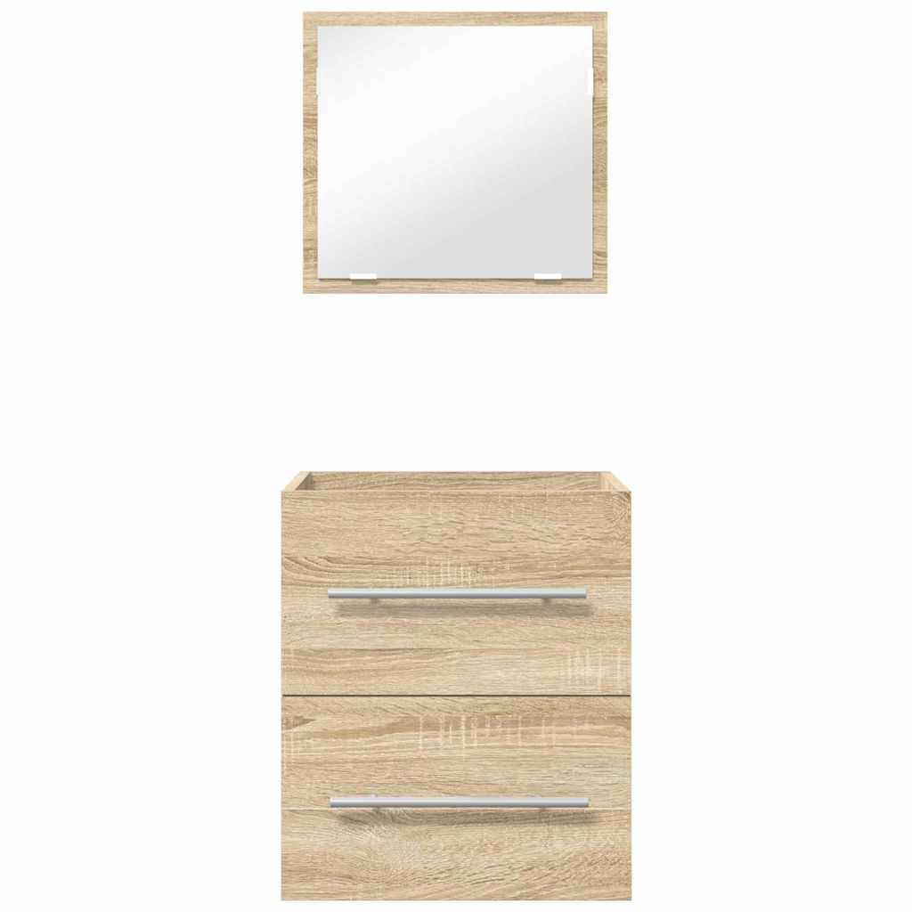Bathroom Furniture Set with Drawers Brown 41 X 38.5 X 48 Cm