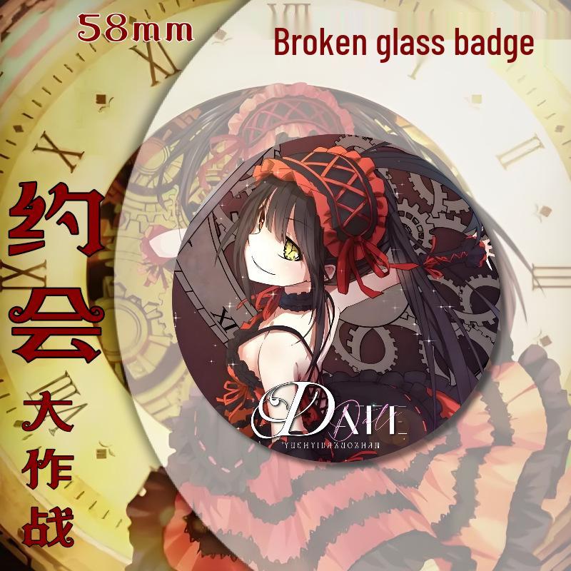 Date A Live Tokisaki Kurumi Tinplate Badge: Anime Brooch & Backpack Charm