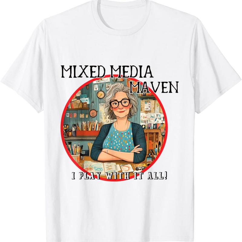 Mixed Media Maven T Shirt S разноцветный