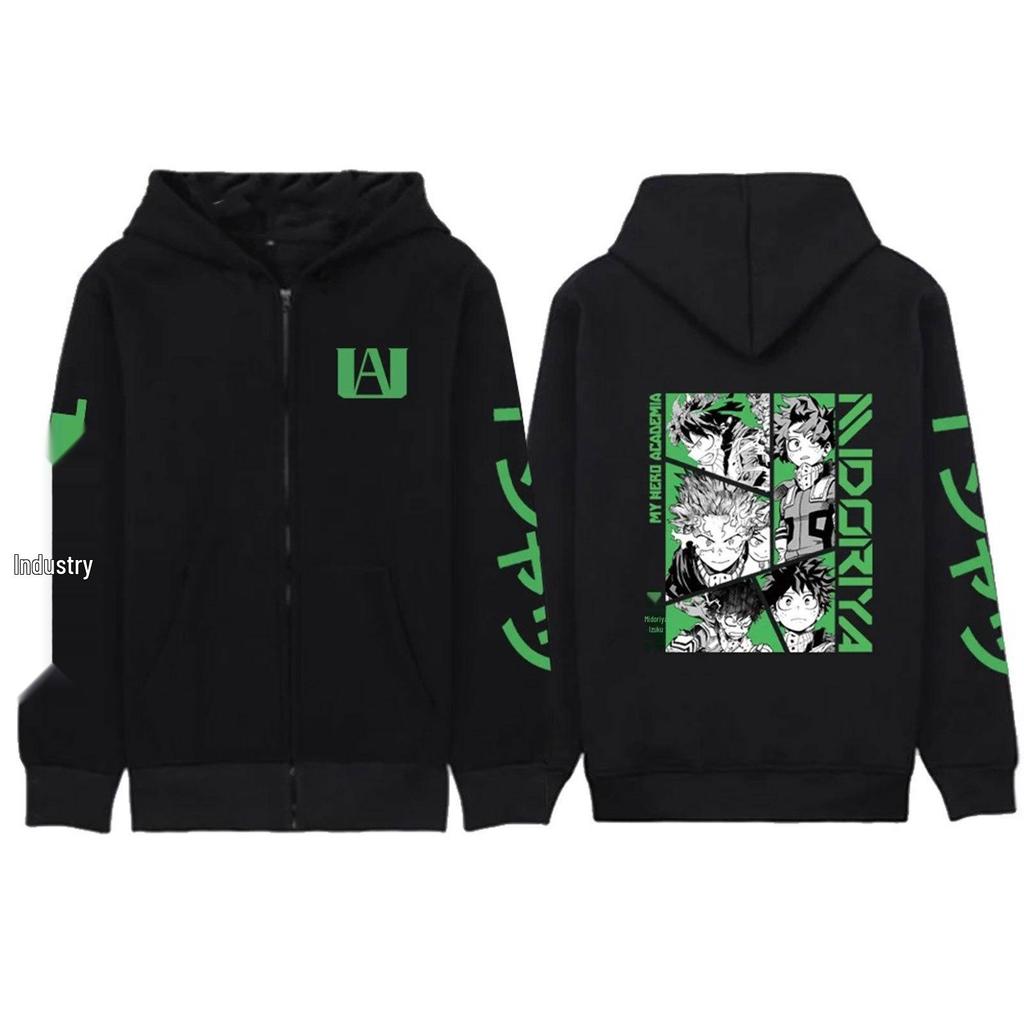 My Hero Academia Fleecegefütterter Reißverschluss Pullover Hoodie