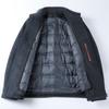 Revers-Kaschmirjacke, Herren-Kurzoberteil, herausnehmbares Daunenfutter, Wolljacke für Mittelalte und Ältere, Papa-Outfit