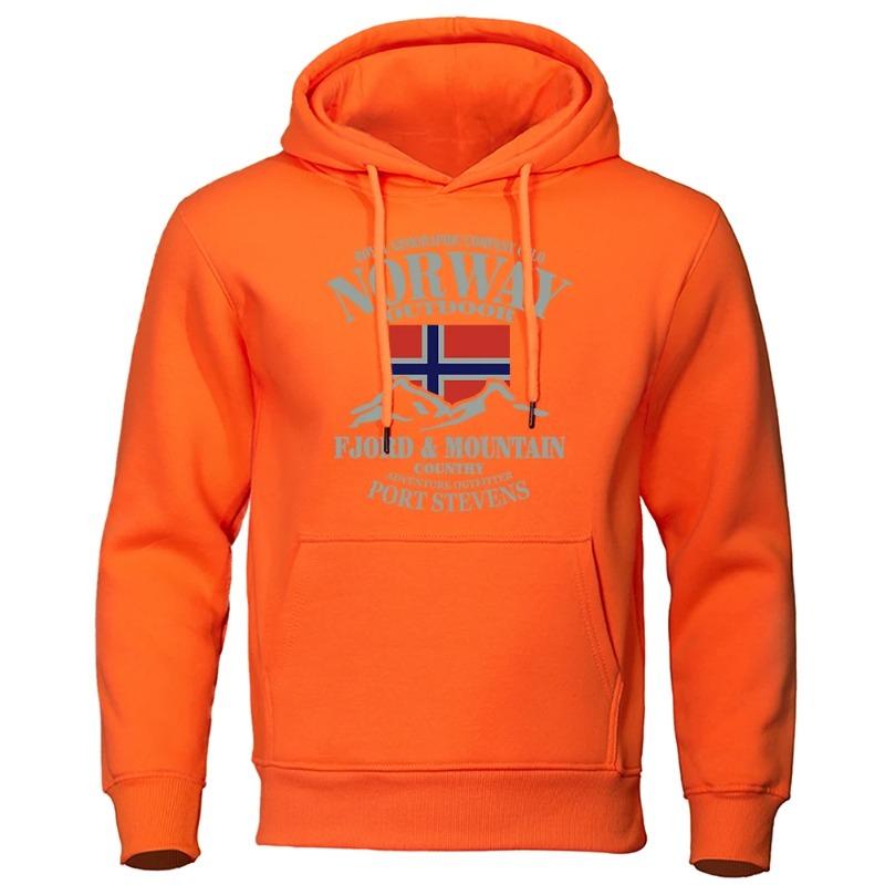 Felpa con cappuccio casual larga da uomo, top stampato street fashion