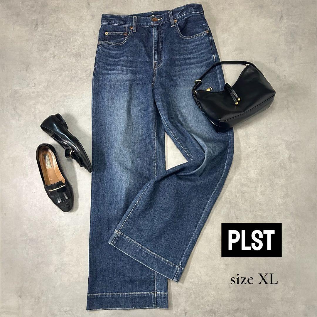 [PLST] Wide denim pants Indigo XL wide straight