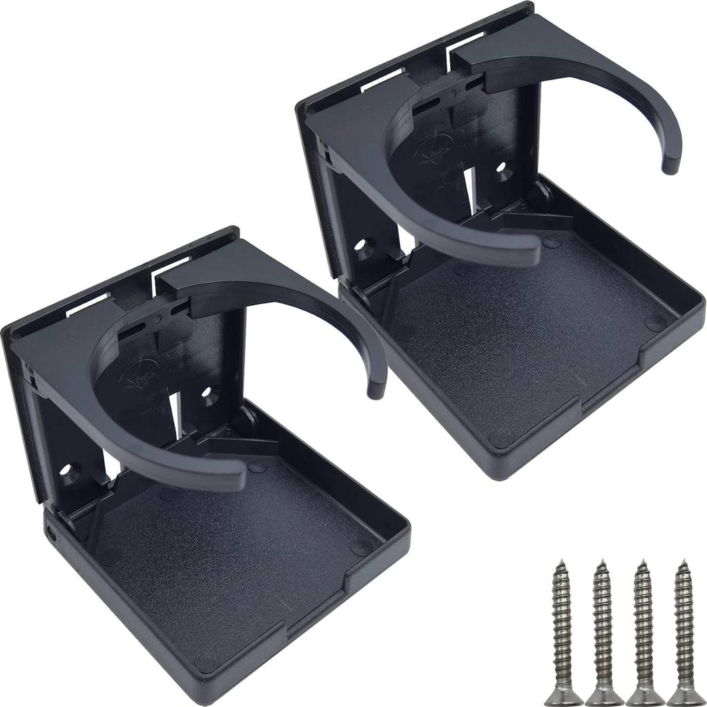 YOOHUA 2PCS Cup Holder Folding Drink Holders Car Cup Holder for Caravan Trucks Car RVs Vans Marine Boat Home Office