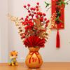 Artificial Flowers Potted Flower Ornaments Decorative Table Centerpieces Year