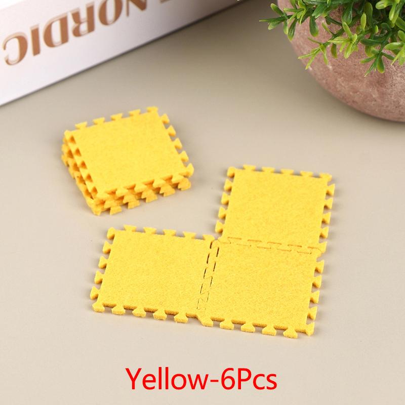 6Pcs 1:12 Dollhouse Miniature Rug Carpet Multicolor Mat Model Furniture Decortoy