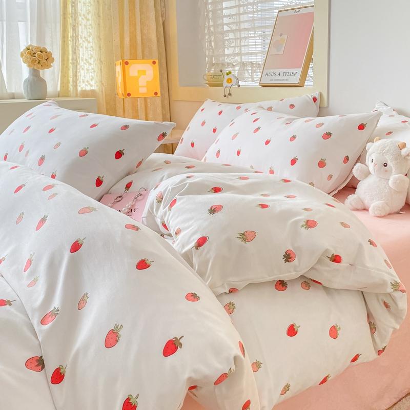 Cartoon Dinosaur Kids Duvet Cover 4Pcs Bedding Set Cute Dino Quilt Cover Polyester Comforter Cover 1 Flat Sheet 2 Pillow Shams