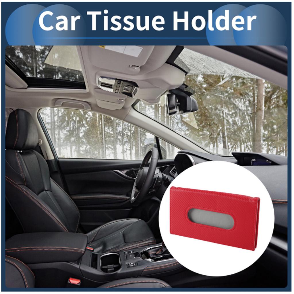 Car Sunshade Towel Holder, PU Leather Rear Seat Tissue Box, Sunshade Towel Holder, Car Leather Tissue Box, Suitable For Sunshades And Seat Backs.