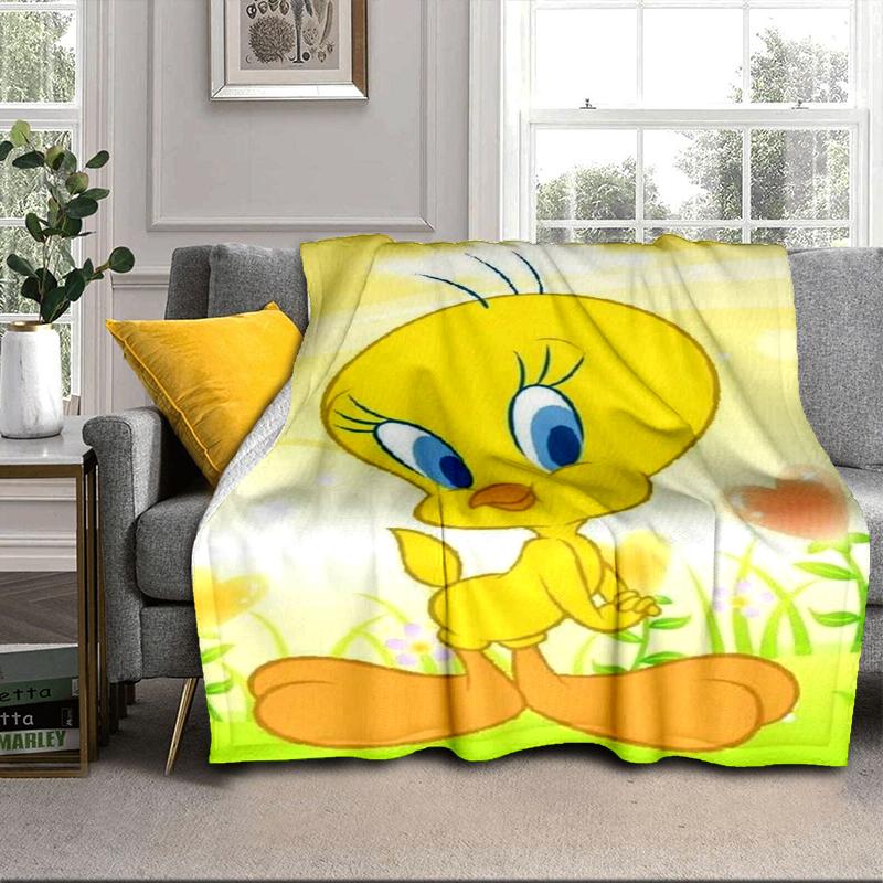 Yellow Bird Blanket Flannel Blanket for bed, sofa, Camping, Hiking, Picnic Essentials, gift for family Fan gifts